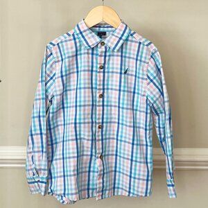 Nautica Kids Easter Spring Plaid Button Down Shirt